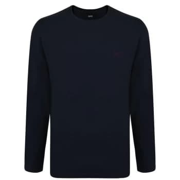Hugo Boss Long Sleeve Logo T-Shirt Navy Size L Men