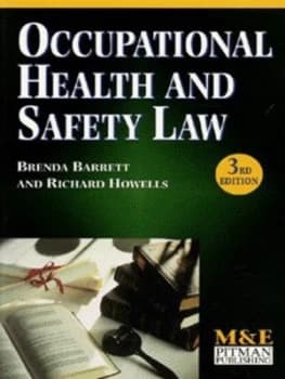 Occupational Health and Safety Law by Brenda Barrett Book