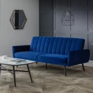 Julian Bowen Afina 2 Seater Sofabed Blue Velvet