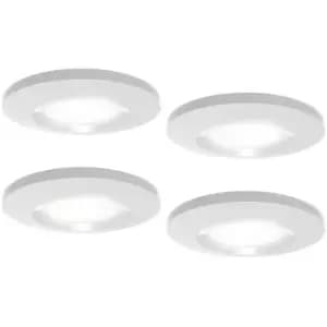 4lite 6000K Multi-Bezel IP65 LED Dimmable Fire-Rated Downlight - Pack of 4