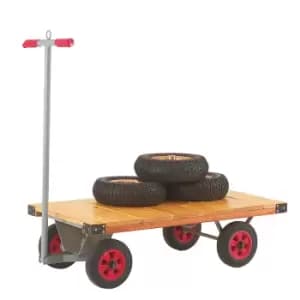 Lightweight Platform Trucks with 150kg Capacity - Steel frame with tubular steel 'T' handle
