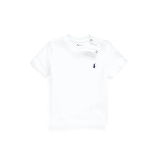 Polo Ralph Lauren Kids Cotton Short Sleeve Crew Neck T-Shirt White male 9 Mnth