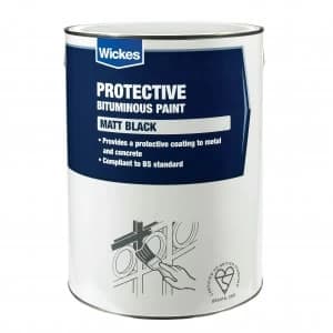 Wickes Metal and Concrete Bitumen Paint - Black 5L