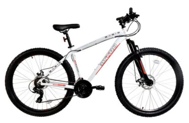 Basis El Toro Mens Hardtail Mountain Bike, 27.5" Wheel, 17" Frame - White/red