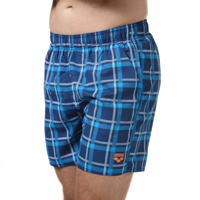 Arena Devon Check Swim Short - Blue Blue S