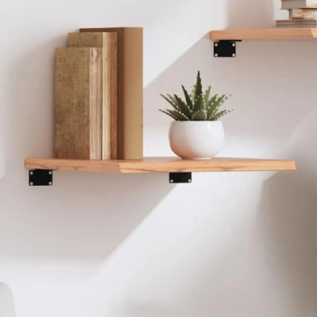 Vidaxl Wall Shelf Light Brown 40X40X2cm Treated Solid Wood Oak, Brown 363629