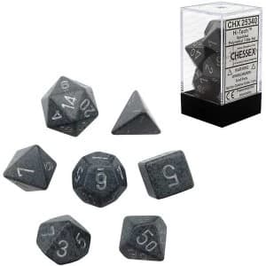 Chessex Speckled Poly 7 Dice Set - Hi-Tech