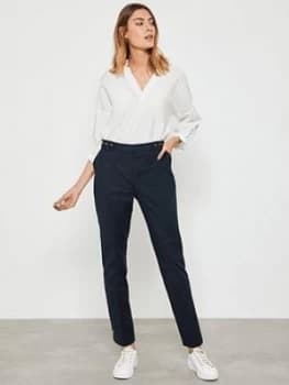 Mint Velvet Eyelet Detail Capri Trousers - Ink