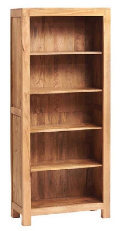 Buttercup Farm Toko Light Mango Large Open Bookcase - Solid Mango Wood - L34 X W75 X H175 Cm