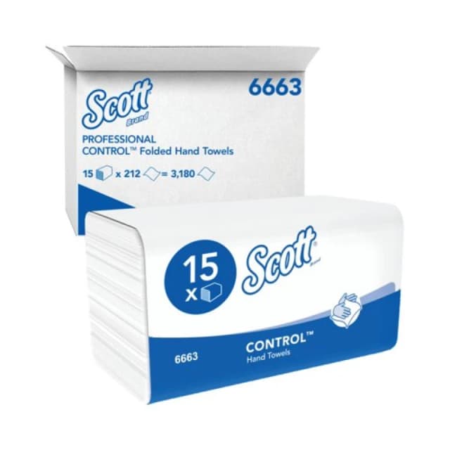 Scott Performance Hand Towels 315x215mm 1-Ply White (3180 Pack) 6663
