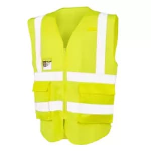 SAFE-GUARD by Result Mens Executive Cool Mesh Safety Vest (3XL) (Fluorescent Yellow)