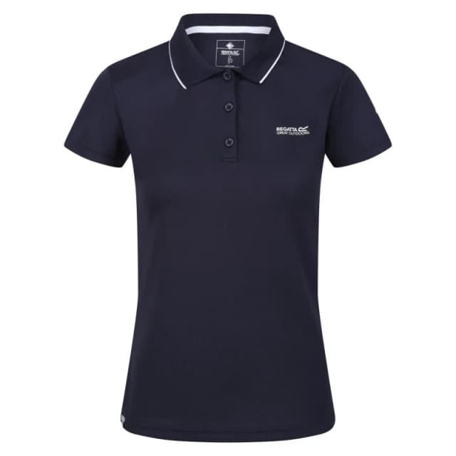 Regatta Womens Maverick V Quick Drying Wicking Polo Shirt 16 - Bust 40' (102cm) NAVY REG301-540-16
