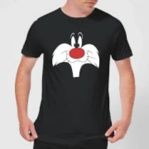 Looney Tunes Sylvester Big Face Mens T-Shirt - Black