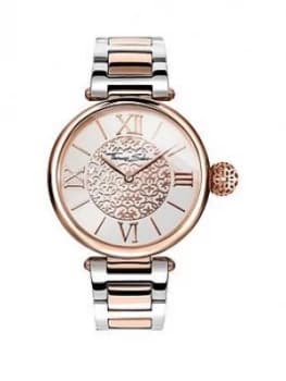 Thomas Sabo Karma Rose Gold Dial with Silver and Rose Gold Two Tone Stainless Steel Ladies Watch, One Colour, Women