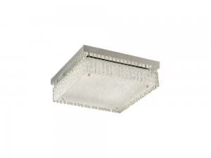 Large Square Flush Ceiling 21W 1800lm LED 4200K Polished Chrome, Crystal