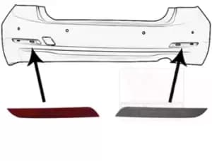 VAN WEZEL Reflector Bumper 0670939 BMW,3 Limousine (F30, F80),4 Gran Coupe (F36),4 Coupe (F32, F82),4 Cabrio (F33, F83)
