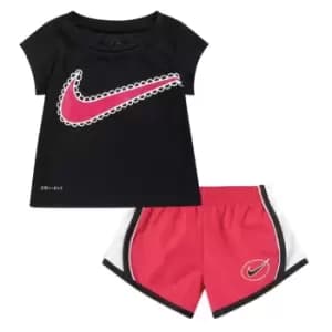Nike IC T Shirt And Shorts Set Baby Girls - Pink