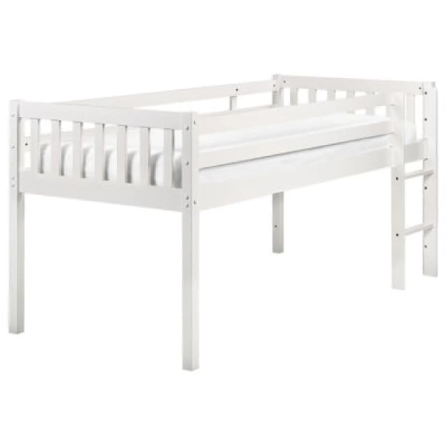 Beliani Mid Sleeper Bed Wood Peipin 90 X 200 Cm (Eu Single) White
