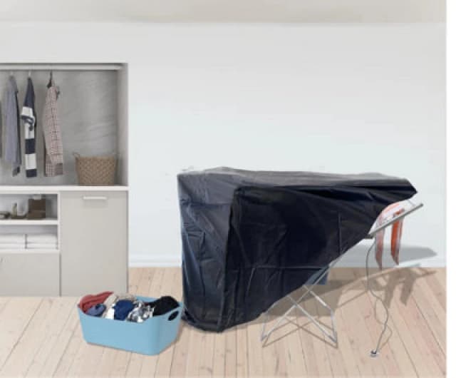 Groundlevel Extra Large 20 Bar Heated Electric Winged Clothes Airer With Timer And Cover