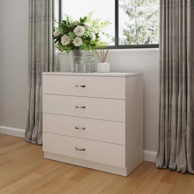FWStyle FWStyle Promo 4 Drawer Chest Of Drawers White White One Size Unisex 5056413131065