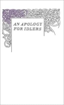 An Apology for Idlers by Robert Louis Stevenson Book