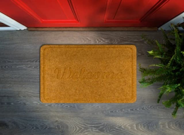 RugsX Doormat Welcome 1208 Antislip, Outdoor, Indoor - Coconut 40X60 Cm