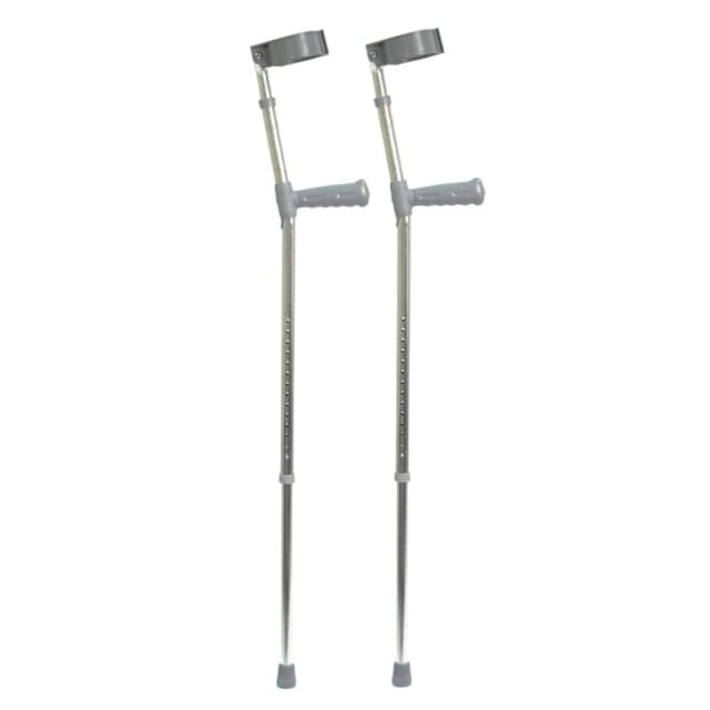 Loops PAIR PVC Wedge Handled Elbow Crutch - 14+3 Height Settings - 222kg Weight Limit Multi