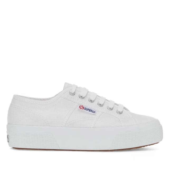 Superga Womens 2740 Platform Chunky Trainers Shoes - UK 7 White female GDE2357WHT7