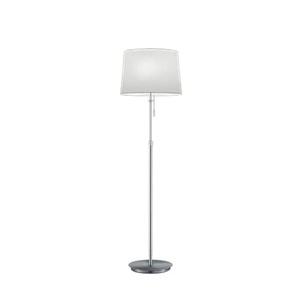 Lyon Modern 3 Light Floor Lamp with Shade Nickel Matt
