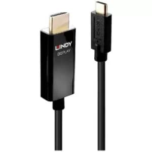 LINDY Cable USB-C plug, HDMI-A plug 3m Black 43293 USB-C screen cable
