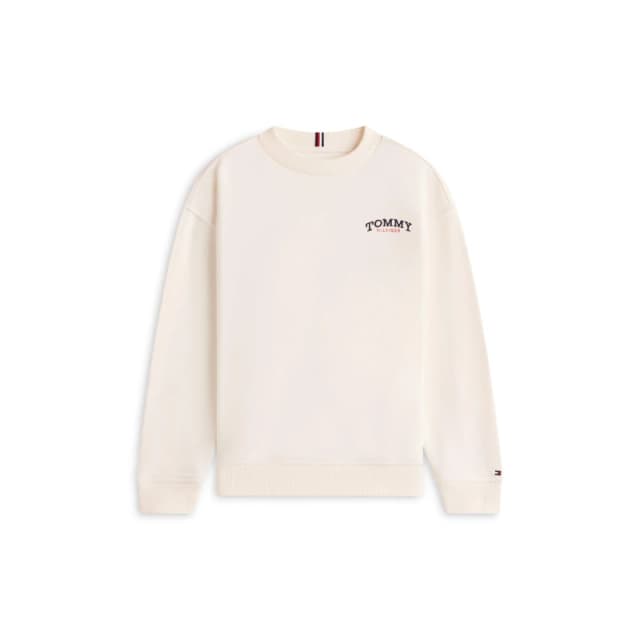 Tommy Hilfiger Kids Monogram Crew Sweatshirt Ancient White male 8Y