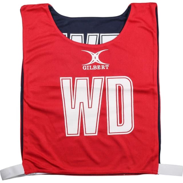 Gilbert Reversible Netball Bibs Red/Navy unisex Medium