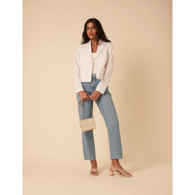 Nobodys Child Luca Tie Jacket White female 4 (3XS)