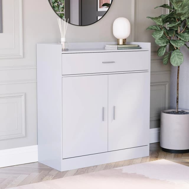 Lassic Vida Designs Dalby 2 Door 1 Drawer Shoe Cabinet White unisex One Size