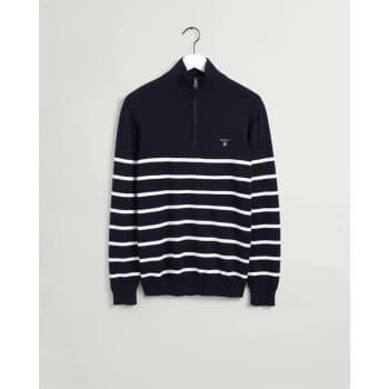 Gant Breton Half Zip Jumper - Blue