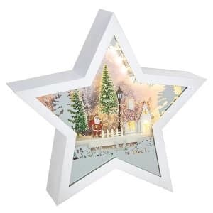 Snowtime Musical Star Santa Ornament