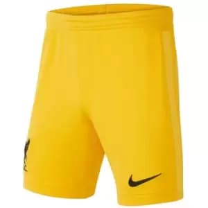 Nike Liverpool Home Goalkeeper Shorts 2021 2022 Junior - Gold