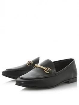 Dune London Guiltt Brogue - Black Leather, Size 8, Women