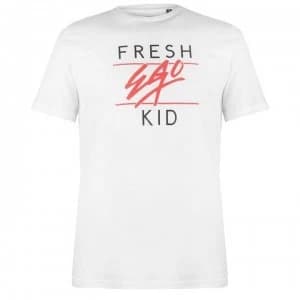 Fresh Ego Kid Mens Heritage T-Shirt - White/Red