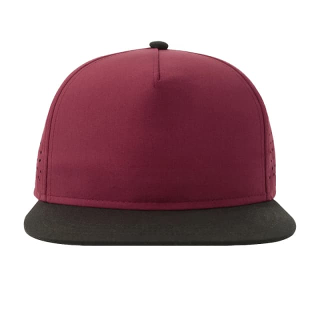Atlantis Atlantis Men Bank 5 Panel Snapback Cap in Burgundy Burgundy One Size Male 5063300861097