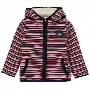 SoulCal Fleece Lined Zip Hoodie Baby Boys - Navy Stripe