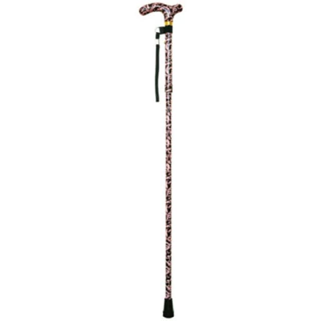 Loops Deluxe Ambidextrous Foldable Walking Cane - 5 Height Settings - Femme Design Multi