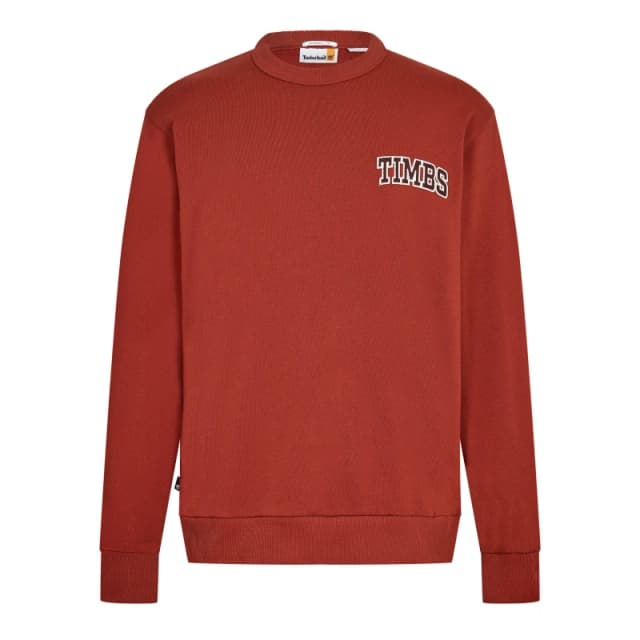 Timberland Mens Timbs Graphic Crew Sweatshirt Burnt Henna male S