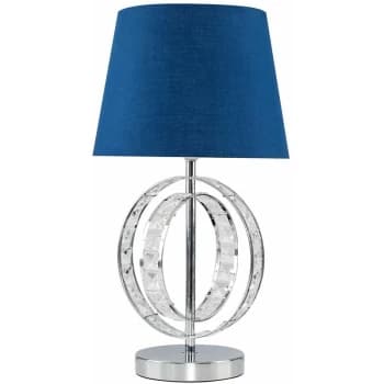 Rothwell Acrylic Jewel Double Hoop Table Lamp - Navy Blue - No Bulb