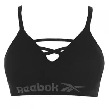 Reebok 2 Pack Strap Sports Bra Womens - Black