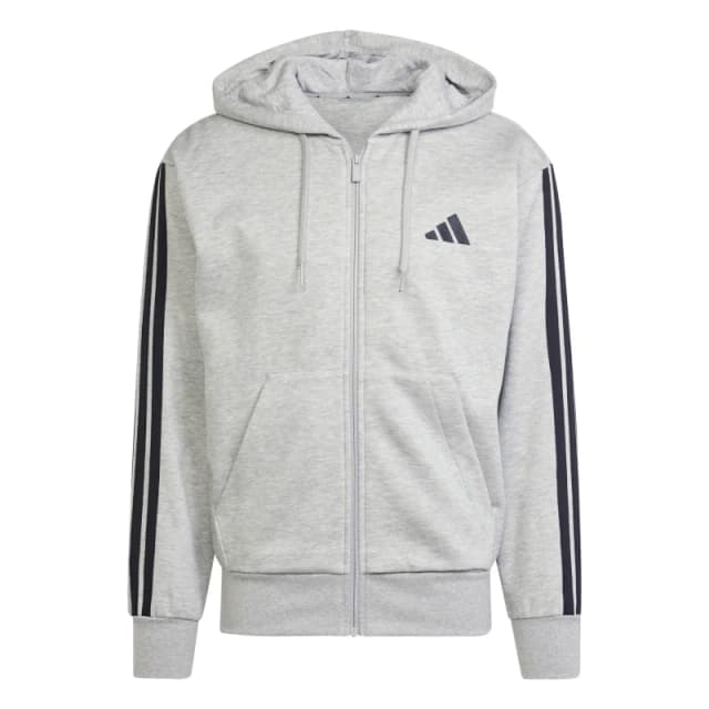 Adidas Hooded sweatshirt adidas Essentials 3-Stripes Fleece Gris Male XL
