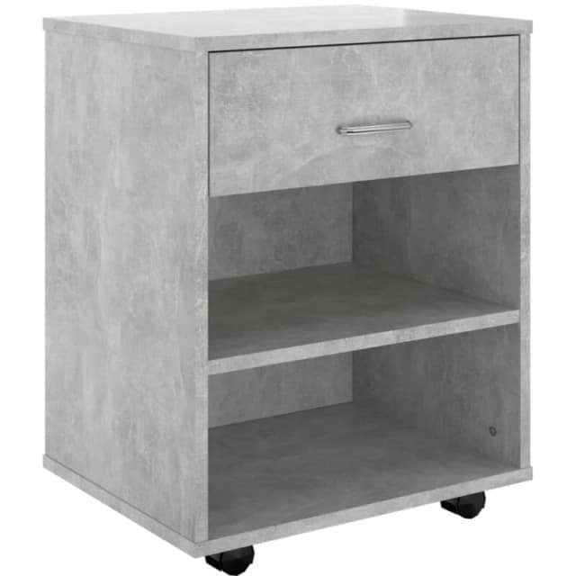 VIDAXL Rolling Cabinet Concrete Grey 46x36x59cm Engineered Wood Vidaxl 8720286610091