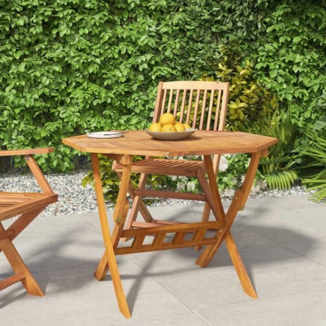 VIDAXL Folding Garden Table 90x75cm Solid Wood Acacia Vidaxl 8720845672287