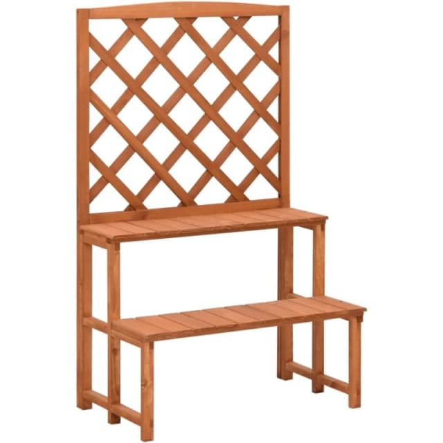 VIDAXL Vidaxl - Plant Stand with Trellis 70x42x115cm Solid Fir Wood 8720286432297