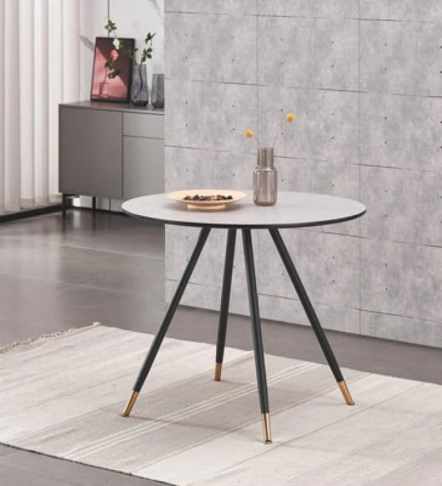Life Interiors Dorchester Lux Dining Table Single, Grey